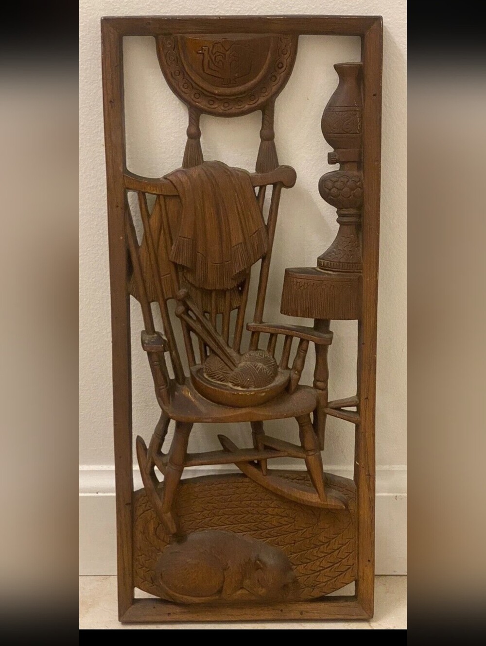 Vintage Burwood Cozy Cat Wall Decor